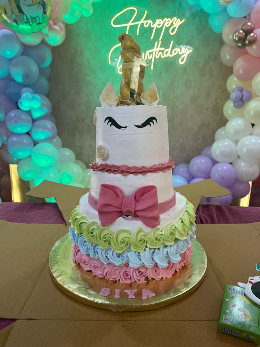 Unicorn Theme Cake | Three Tier |